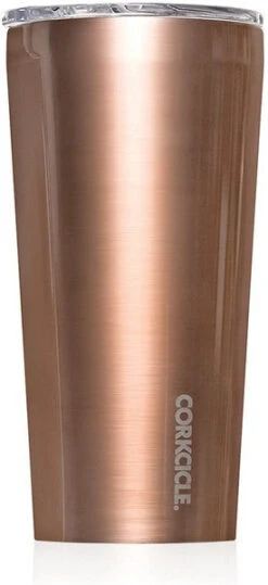Corkcicle Triple Insulated Stainless Steel Travel Tumbler New Electroplate Copper 16 Oz