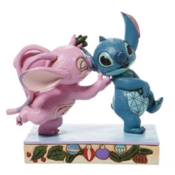 Jim Shore Disney Angel And Stitch Mistletoe Kisses Figurine
